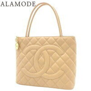 Chanel Coco Mark Reissue Tote Bag Caviar Leather Beige
